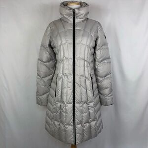 Guess Women's Metallic Gray Down Puffer Jacket